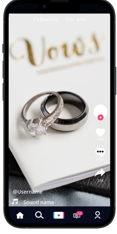 スマートフォン上でのTikTokアプリのイメージ
