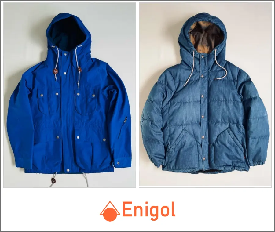 2つのジャケットの広告例